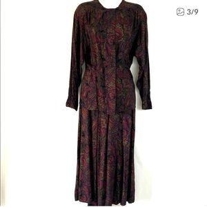 Rafaella vintage rayon/wool blend top and skirt size m